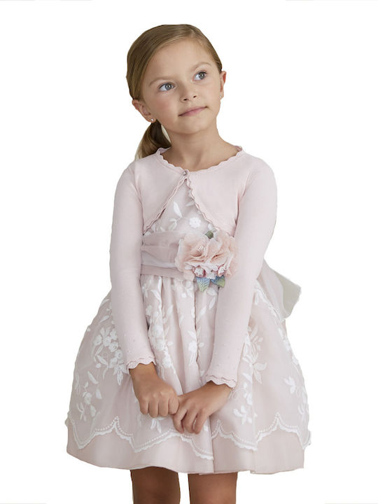 Abel & Lula Girls Bolero Jacket with Buttons Pink