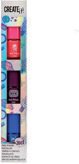 Canenco Kinder-Nagellacke 3 Stück Mehrfach (Verschiedene Designs)