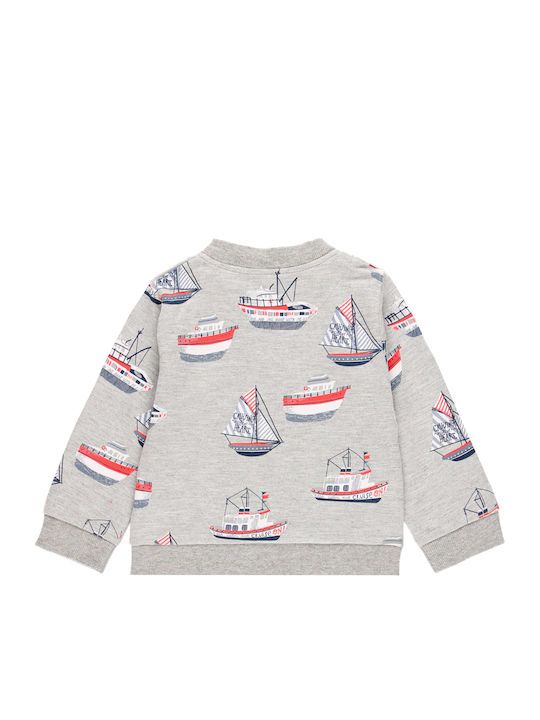 Kids Sweatshirt Cardigan with Hood Gray