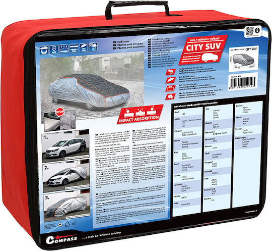 Compass Car Covers with Carrying Bag 460x185x145cm for Hail Waterproof with Straps