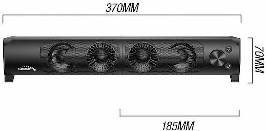 Audiocore AC955 2.0 Speakers with RGB 3W Black