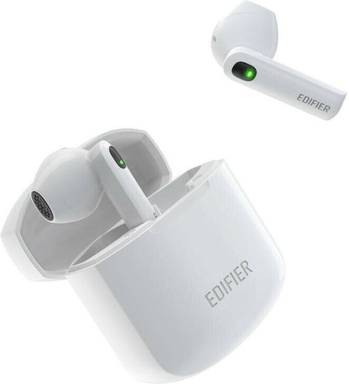 Edifier W200T Mini Earbud Bluetooth Handsfree Earphones with Sweat Resistance and Charging Case White