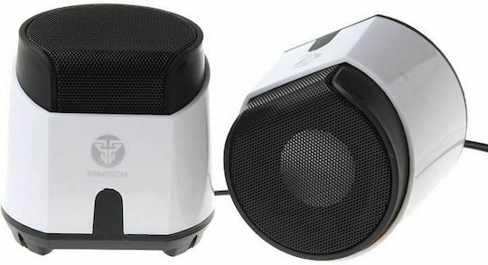 FanTech GS201 Ηχεία Υπολογιστή 2.0 με Ισχύ 6W σε Λευκό Χρώμα