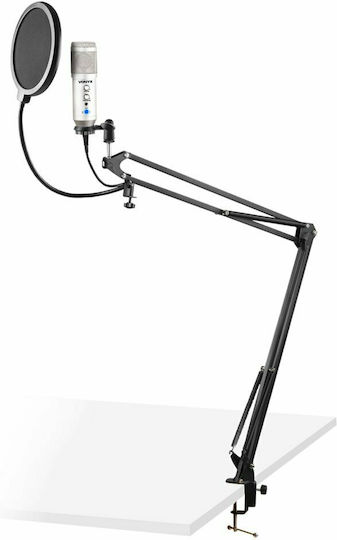 Vonyx CM320 Σετ Πυκνωτικό Μικρόφωνο Shock Mounted για Studio Set σε Ασημί Χρώμα