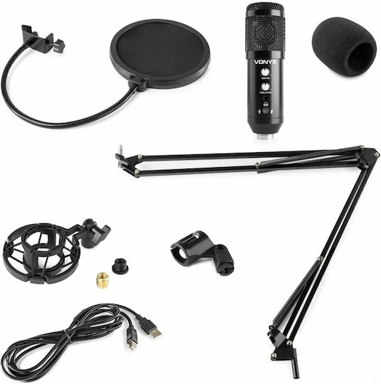 Vonyx CM320 Seturi Microfon Condensator Desktop, Montat pe Amortizor pentru Studio de chitare acustice