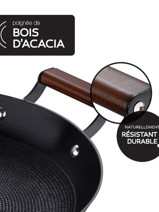 MasterPro Odin Saganaki made of Cast Iron with Non-Stick Coating Black 32cm