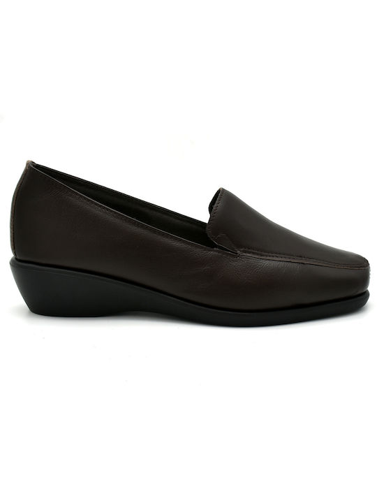 Loafers FLEX&GO Δερμάτινα 4217-1140-501 καφε