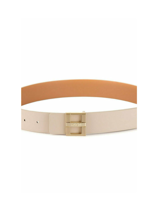 Hugo Boss Zita Leather Women's Belt Beige