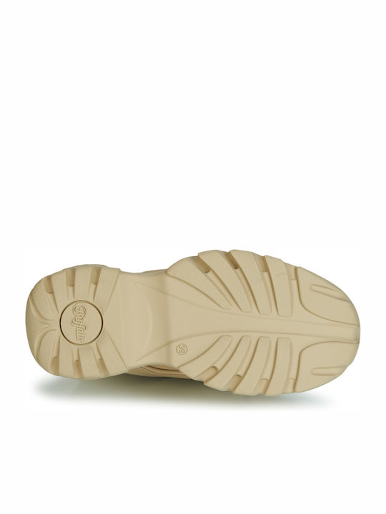 London Damen Chunky Sneakers Beige