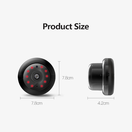 Podofo W7062EU IP Камера за наблюдение Wi-Fi HD 720P с Обектив 3.6мм