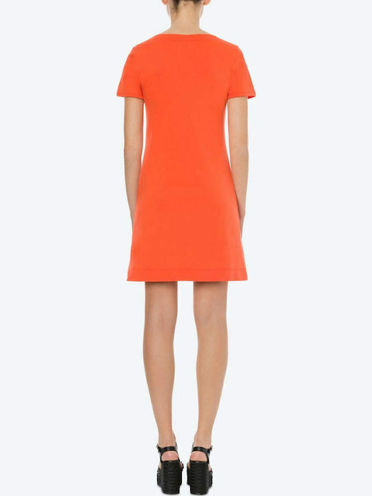 Sommer Mini T-Shirt Damenkleid Orange