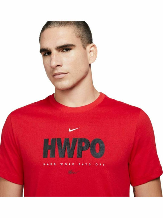 Dri-FIT Hard Work Pays Off Dri-Fit Спортна тениска Червен