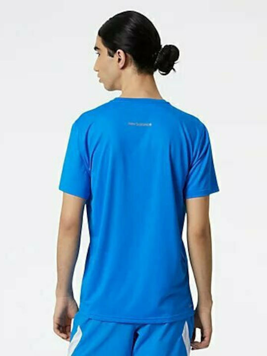 New Balance Accelerate Αθλητικό Ανδρικό T-shirt Serene Blue Μονόχρωμο