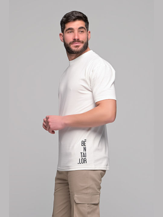 Ben Tailor Ανδρικό T-shirt Μπεζ με Λογότυπο