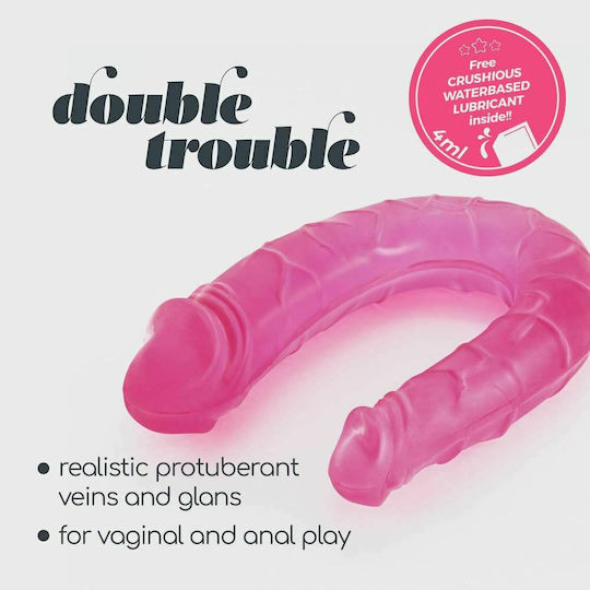 Crushious Double Trouble Doppeldildo Pink 27cm