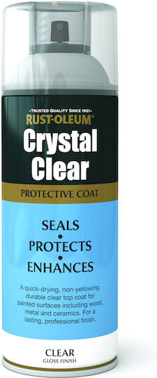 Rust-Oleum Σπρέι Βερνίκι Crystal Clear με Γυαλιστερό Εφέ Διάφανο 400ml