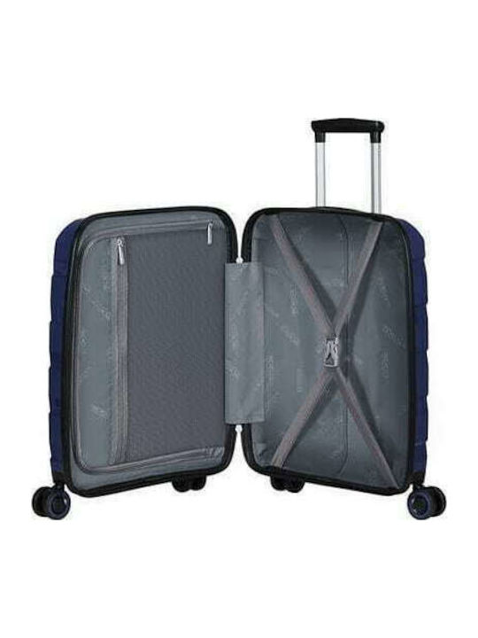 American Tourister Air Move Spinner Cabin Travel Suitcase Hard Blue with 4 Wheels Height 55cm 139254-1552