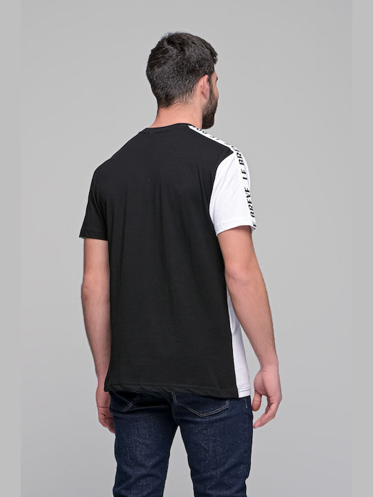 madmext Men's Short Sleeve T-shirt Black / White