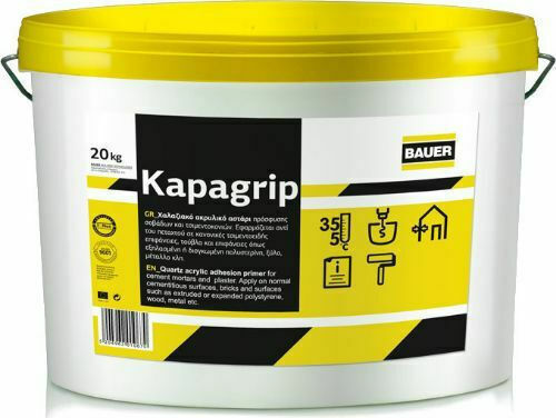 Bauer Kapagrip Αστάρι από Συνθετικές Ρητίνες και Χαλαζιακή Άμμο Λευκό Suitable for Construction Materials 5kg