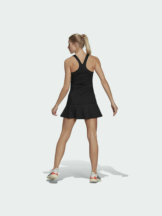Adidas Paris Tennis Mini Καλοκαιρινό Αμάνικο Αθλητικό Φόρεμα Μαύρο