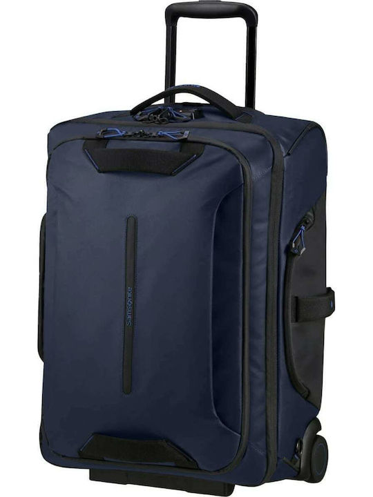 Samsonite Ecodiver Cabin Fabric Navy Blue Suitcase With 4 Wheels Height 55cm
