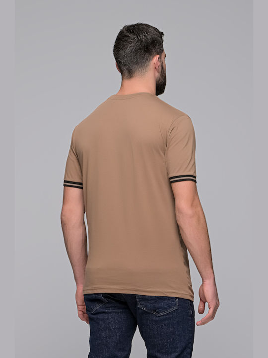 madmext Men's Short Sleeve T-shirt Brown