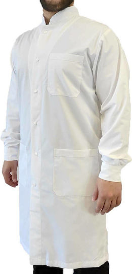 Palatino Medizinischer Verbandskittel Weiß aus Baumwolle und Polyester