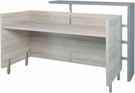 Woodwell Progress Birou de primire în birou Olm Grey cu Dimensiuni L180xA75xÎ110cm