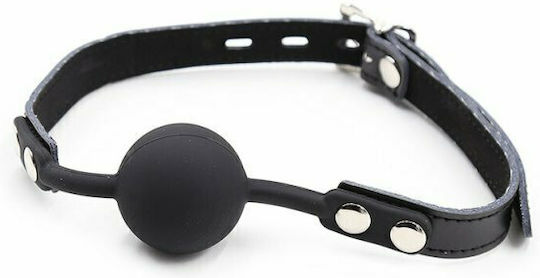 Dream Love OhMama! Fetish Silicone Ball Gag With Leather Belt Gag in Black Color