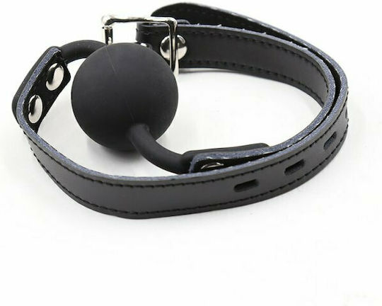 Dream Love OhMama! Fetish Silicone Ball Gag With Leather Belt Gag in Black Color