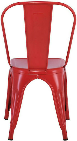 Outdoor Chair Metallic Relix Red 45x49x85cm