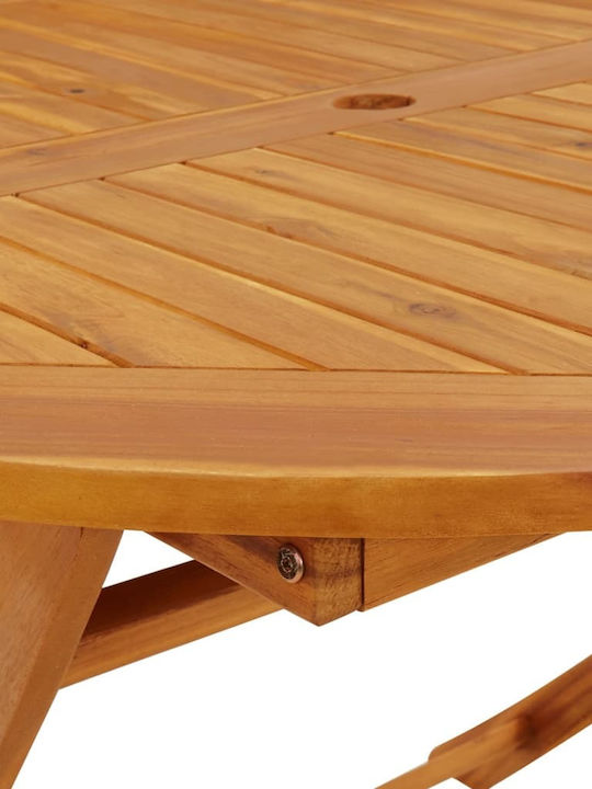 Outdoor Table Made of Acacia Foldable 110x110x75cm