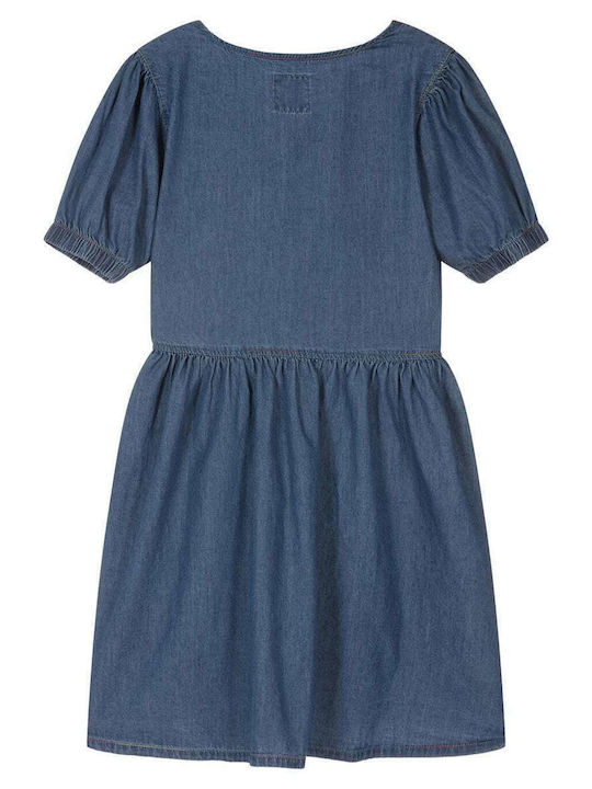 Levi's Mädchen Kleid Denim Kurzärmelig Blau