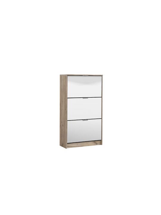 Ξύλινη Παπουτσοθήκη Hugo 23 με 3 Ράφια Sonoma Μ67xΠ28xΥ119cm