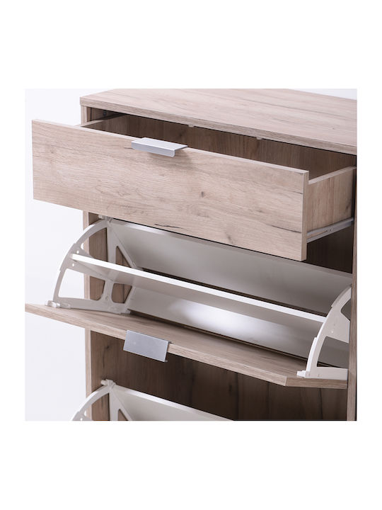 Ξύλινη Παπουτσοθήκη Arco 2 με 4 Ράφια Grey Oak Μ102xΠ33xΥ94.5cm