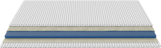 Greco Strom Ανώστρωμα Viscoool Διπλό Memory Foam με Αποσπώμενο Κάλυμμα & Λάστιχα Εφαρμογής 140x200x5εκ.