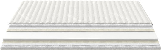 Greco Strom Topper Memory Semi-dublu Spumă de memorie cu Husă Detașabilă & Benzi Elastice de Fixare 110x200x7buc