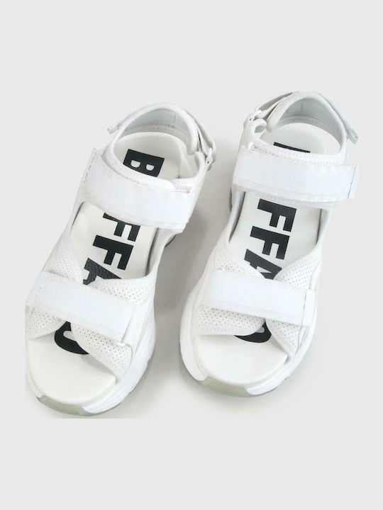 Binary 0 Δερμάτινα Γυναικεία Σανδάλια Sporty Λευκά