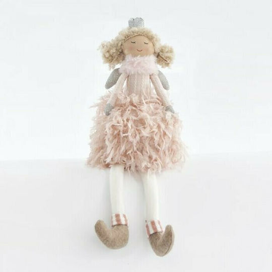 Eurolamp Weihnachtliche Plüsch Figur Fee Rosa Länge 56cm