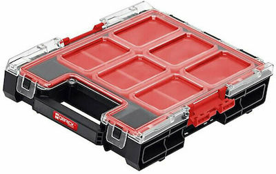 Qbrick QBrick System One Tool Compartment Organiser 6 Slot with Removable Box Red 36.5x36.5x7.7cm