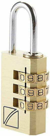 Travel Blue Bronze Padlock Brass Combination Blue 1pcs