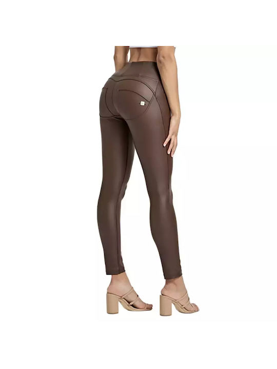 Freddy Women's Cropped Legging High Waisted & Push Up Khaki