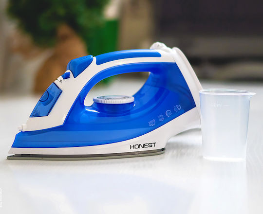 Honest Fier de Călcat cu Aburi 2000W cu Talpă Ceramică și Debit Continu de Abur 120g/min