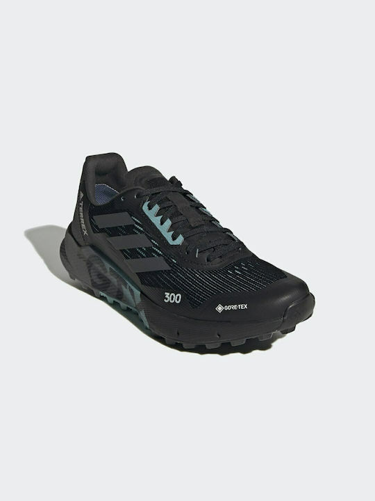 Adidas Terrex Agravic Flow 2.0 GTX Γυναικεία Αθλητικά Παπούτσια Trail Running Αδιάβροχα με Μεμβράνη Gore-Tex Core Black / Grey Six / Mint Ton