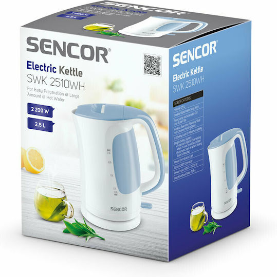 Sencor Βραστήρας 2.5lt 2200W Λευκός