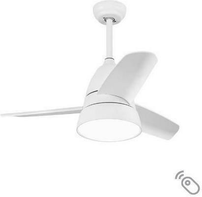 Lineme Mistral Ceiling Fan 91cm with Light Fixture White