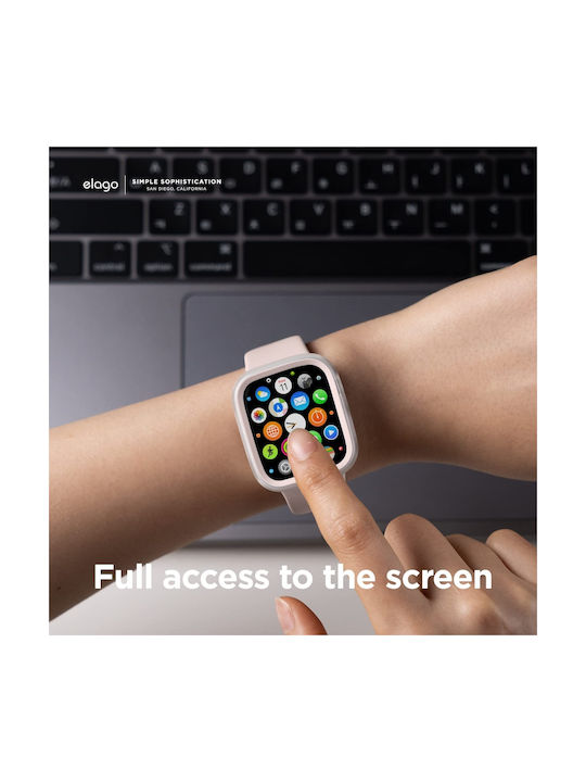 Elago Duo Πλαστική Θήκη Transparent/Lovely Pink για το Apple Watch 45mm