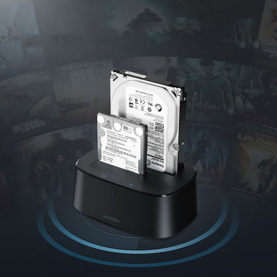 Ugreen Docking Station for 2 Hard Drives SATA 2.5" / 3.5" with Connection USB 3.0 (50857)