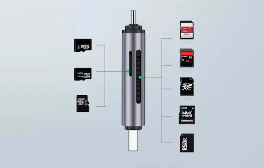 Ugreen CM304 Card Reader USB 2.0 Type-C για SD/microSD