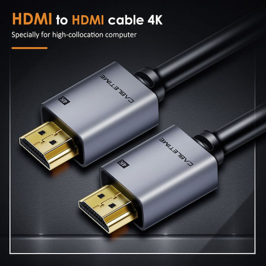 Cabletime AV566 HDMI 2.0 Premium Hochgeschwindigkeits 4K 60Hz HDR Kabel HDMI-Stecker - HDMI-Stecker 5m Schwarz